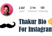 Thakur-Bio-For-Instagram